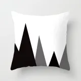 4PCS Home Cotton Decorative Black White Stripe Throw Pillow Case Cushion Covers For Sofa Couch Bed Chair