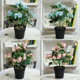 Artificial Plant Potted Lilac Flower Green Plant Bonsai Decoration
