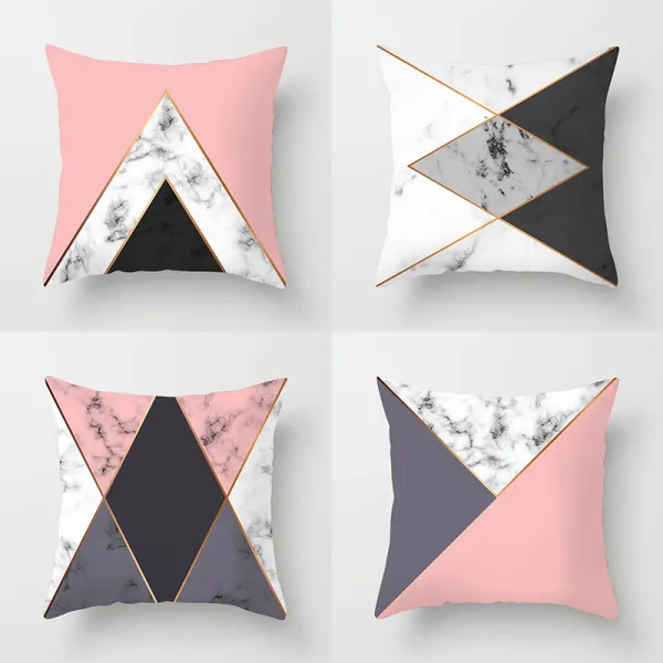 4PCS Geometric Marbling Home Decorative Throw Pillow Case Cushion Covers