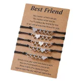 Mother Daughter Bracelet Necklace Hollow Stainless Steel Heart Matching Friends Gifts for Mother's Day