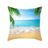 4PCS Home Cotton Decorative Sandbeach Throw Pillow Case Cushion Covers For Sofa Couch Bed Chair