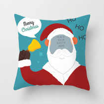Home Decoration Christmas Minimalist Christmas Santa Claus Pillowcase Cushion Pillow Cover