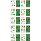10PCS Noctilucence St. Patrick's Day Temporary Clover Tattoos Stickers