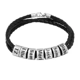 DIY Round Ring Bracelets with Name Engraved Custom Gift For Dad Mom Friends