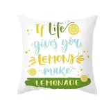 4PCS Home Cotton Decorative Lemon Throw Pillow Case Cushion Covers For Sofa Couch Bed Chair