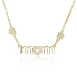 Mama Multicolor Letter Diamante Necklace Bracelet Mom Jewelry Set Gift For Mother's Day