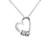 DIY Hollow Out Heart Bead Necklace with Name Engraved Custom Gift For Mom Friends