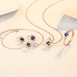 Silver Zircon Diamond Dream Planet Pendant Chain Jewelry Bracelet Earrings Necklaces Rings Jewelry Sets