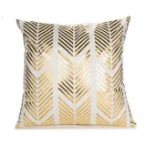 4PCS Home Cotton Decorative Gold Blocking Throw Pillow Case Cushion Covers For Sofa Couch Bed Chair