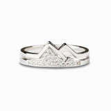 Fashion Jewelry Pure Silver Mountain Diamond Ring