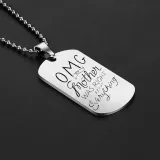 2PCS Mothers Day Gift Best Mom Stainless Steel Letter Keyring Necklace Pendant for Mom