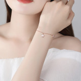 Rose Gold Silver Stars Love Zircon Diamond Chain Jewelry Bracelet