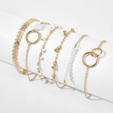 Gold Six Chain Jewelry Bracelet Sets