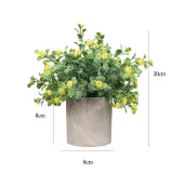 Artificial Mint Grass Babysbreath Combination Pulp Potted Basin Desktop Decoration