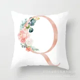 4PCS Home Cotton Decorative Letter A-Z Throw Pillow Case Cushion Covers For Sofa Couch Bed Chair