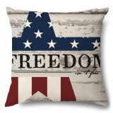 4PCS Home Cotton Decorative Letter Stripe Throw Pillow Case Cushion Covers For Sofa Couch Bed Chair