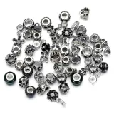 DIY 50 Mixed Beads Crystal Glass Crystal Zircon Beads Bracelet Necklace Accessories Jewelry