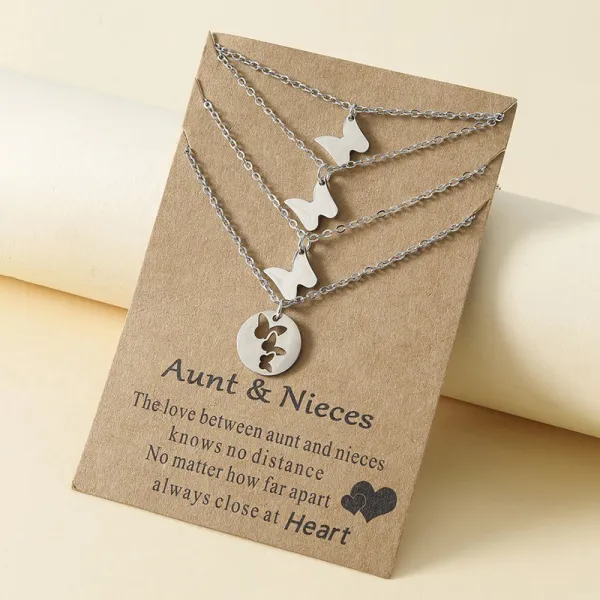 Mother Daughter Jewelry Set Hollow Butterfly Bracelets Gift For Mother's Day