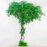 Artificial Banyan Leaves Rattan Background Wall Decoration