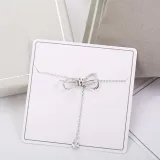 Full Drill Tassel Bowknot Diamond Pendant Chain Jewelry Necklace
