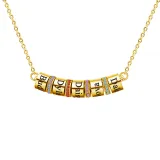 DIY Ring Necklace with Name Engraved Custom Gift For Mom