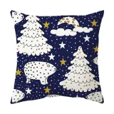 Christmas Cartoon Christmas Tree Pillowcase Printed Cushion Cover
