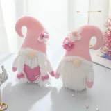 2PCS Easter Heart Envelope Bear Gnomes Faceless Plush Doll Holiday Decorations