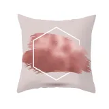 4PCS Home Cotton Decorative Pink Gold Blocking Throw Pillow Case Cushion Covers For Sofa Couch Bed Chair