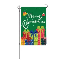 Christmas Courtyard Garden  Flag Christmas Bow Double-Sided Holiday Flag