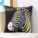 4PCS Home Cotton Decorative Cartoon Animals Throw Pillow Case Cushion Covers For Sofa Couch Bed Chair