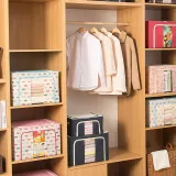 Storage Box Folding Dustproof for Bedroom Clothes Toys Storage
