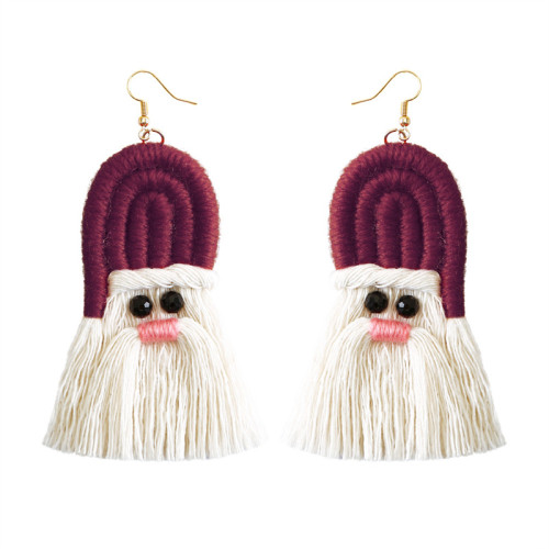 Santa Claus Tassel Stud Earrings
