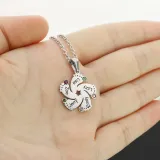 Hollow Out Necklace Pendant Feet with Name Engraved Custom Gift For Mom