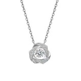 Zircon Bright Star Planet Pendant Chain Jewelry Necklace