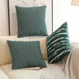 Simple Jacquard Pillow Case Fresh Green Blue Pillow Sofa Cushion Cover