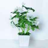 Artificial Rose Plant Square Potted Home Living Room Indoor Green Plant Decoration
