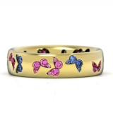 Butterfly Diamante Ring Multicolor Jewelry Gifts For Women Girls