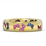 Butterfly Diamante Ring Multicolor Jewelry Gifts For Women Girls