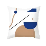4PCS Home Cotton Decorative Abstract Pattern Throw Pillow Case Cushion Covers For Sofa Couch Bed Chair