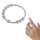 Stainless Bead Steel Ring for Fidget Ring Anxiety Stress Relief