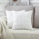 Large Diamond Super Cozy Woven Luxury Pillowslip  Pillow Cover For Bedroom Sofa