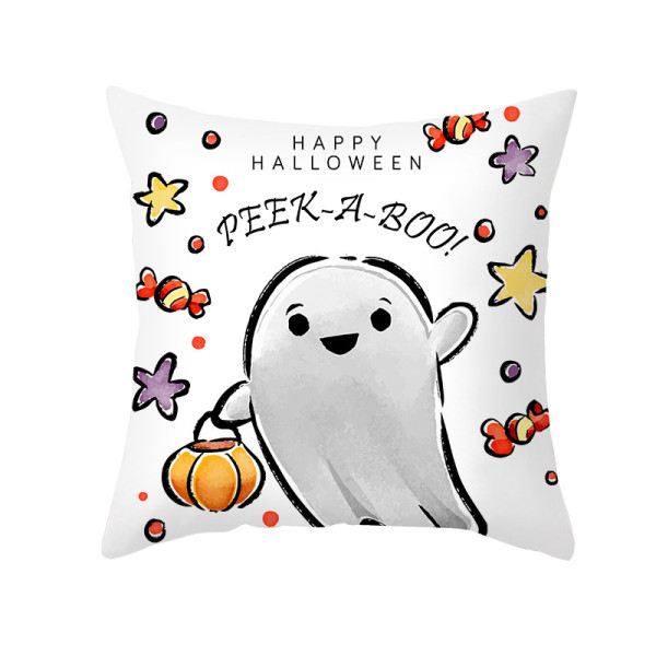 Halloween Holiday Ghost Cartoon Cushion Pillow Cover Sofa Cushion Pillowcase