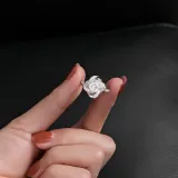 Mother's Day Love You 925 Sterling Silver Moissanite Drill Adjustable Necklace Ring Earring With Rose Box