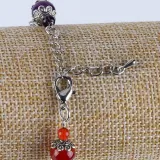 Healing Extension Seven Chakra Chain Silver Lotus Spacer Handmade Bracelet