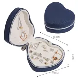 Heart Zipper Type PU Leather Jewelry Box For Girls and Women