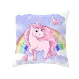 4PCS Home Cotton Decorative Cartoon Unicorn Throw Pillow Case Cushion Covers For Sofa Couch Bed Chair