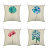 4PCS Pteridium Aquilinum Plant Home Cotton Decorative Throw Pillow Case Cushion Covers