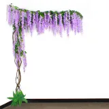 Artificial Wisteria Blossom Tree Wedding Background Wall Decoration Flowers