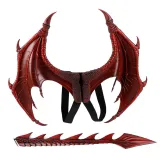 Halloween Holiday Carnival Children's Dress Up Toy Dragon Wing Tail Mask Set