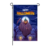 Halloween Garden Pumpkin Man Double-Sided Courtyard Flag Party Decoration Flag
